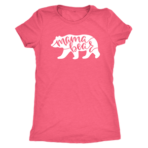 Mama Bear Shirts T-shirt Next Level Womens Triblend Vintage Light Pink S
