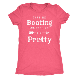 Take Me Boating Womens Shirts T-shirt Next Level Womens Triblend Vintage Light Pink S