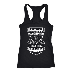 Father and Daughter Fishing Partners T-shirt Next Level Racerback Tank Black XS