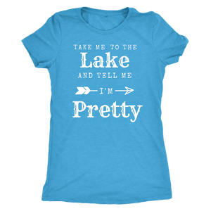 To The Lake T-shirt Next Level Womens Triblend Vintage Turquoise S