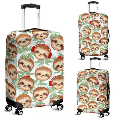 Image of Happy Sloth Luggage Cover luggage covers