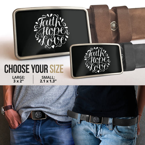 Image of Faith Hope Love Belt Buckle