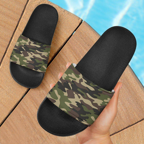 Image of Green Camo Slide Sandals V.1 Slides 