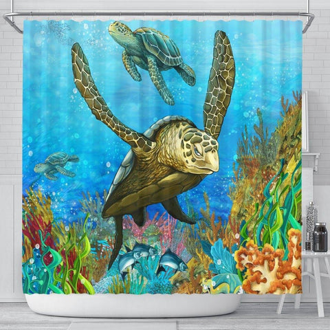 Image of Turtle Shower Curtain, V.5 shower curtain