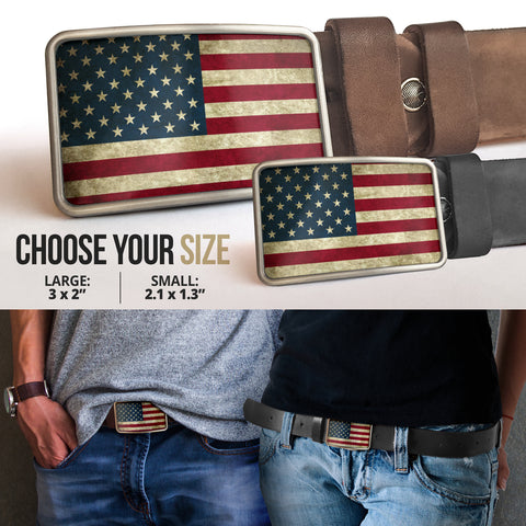 Image of American Flag Belt Buckle
