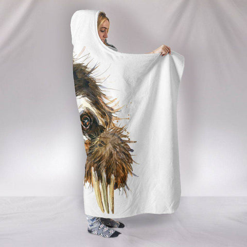 Image of Smiling Sloth Hoodie Blanket