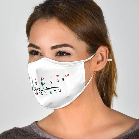 Image of Focal Length Face Mask White Face Mask