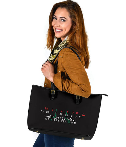 Image of Focal Length Tote, Large Vegan Leather Bags 