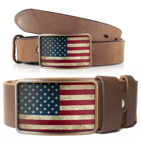 Image of American Flag Belt Buckle