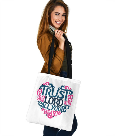 Image of Trust In The Lord, Canvas Tote Bags Tote Bag