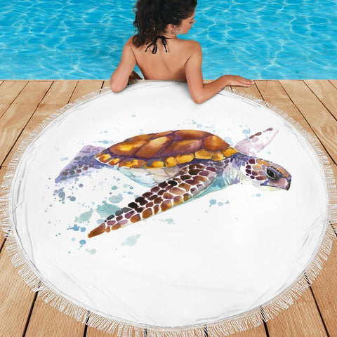Image of Beach Blanket Turtle V.2 Beach Blanket