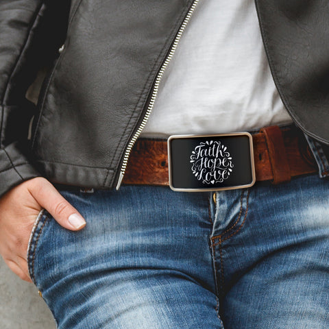 Image of Faith Hope Love Belt Buckle