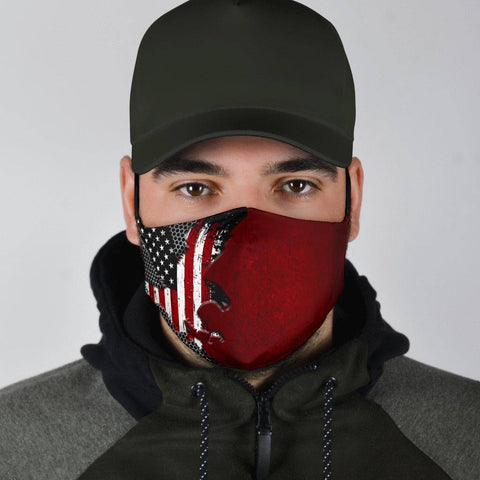 Image of Anerica Eagle with Flag Mask Face Mask