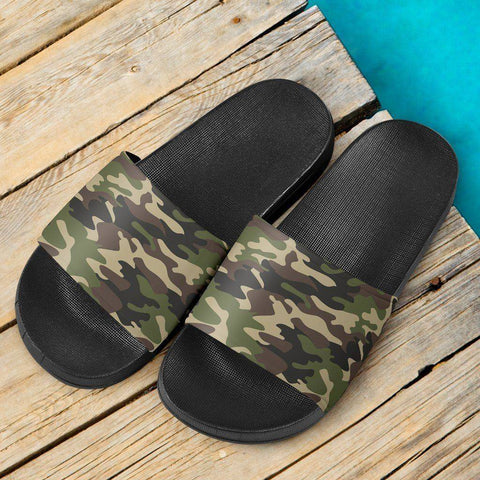 Image of Green Camo Slide Sandals V.1 Slides 