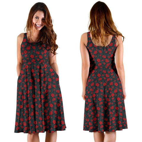 Image of Red Roses Dress