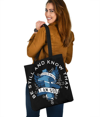 Image of Be Still and Know I Am God, Canvas Tote Tote Bag