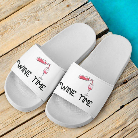 Image of Yeah, These Are My Wine Time Slide Sandals Slides 