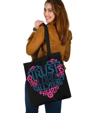Image of Trust In The Lord, Canvas Tote Bags Tote Bag