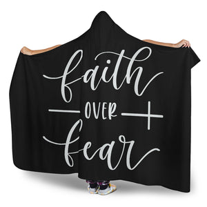 Faith Over Fear Hooded Blanket