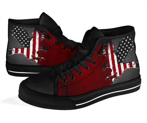 Image of American Eagle Of Freedom High Tops Shoes
