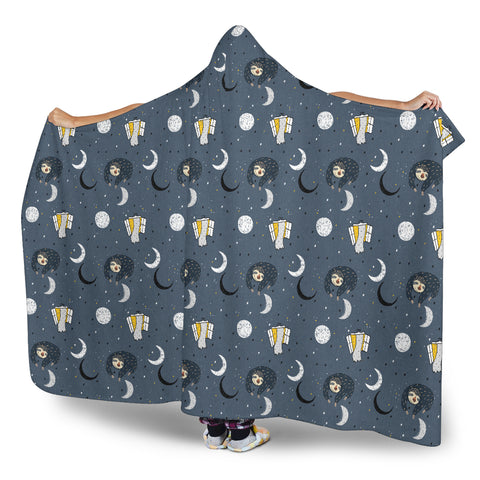 Image of Sleeping Sloth Hooded Blanket Small Print
