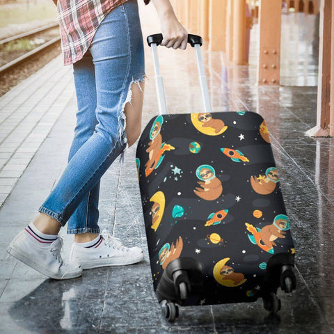 Image of Space Sloth Luggage Cover luggage covers