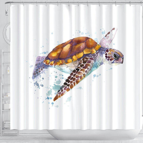 Image of Turtle Shower Curtain, V.3 shower curtain