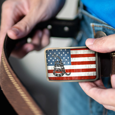 Image of American Flag 2A Belt Buckle