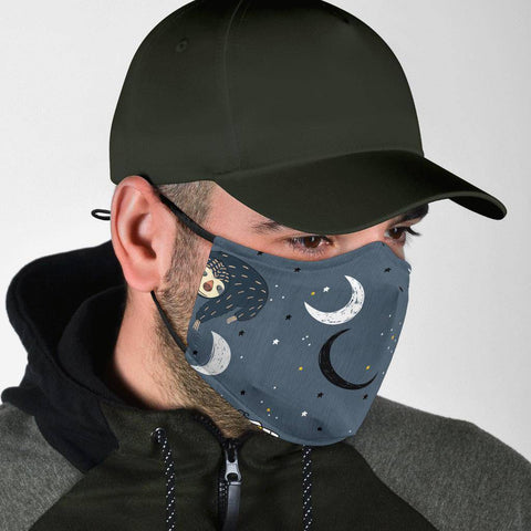 Image of Sleeping Space Sloth Face Mask Face Mask