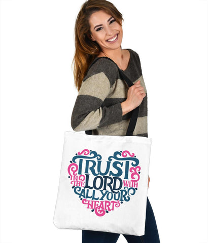 Image of Trust In The Lord, Canvas Tote Bags Tote Bag
