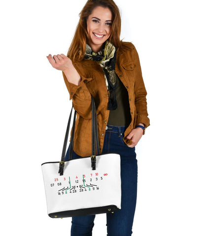 Image of Focal Length, Vegan Leather Tote, White Bags