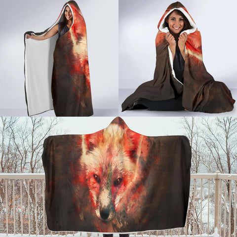 Image of Fox Hooded Blanket V.1 