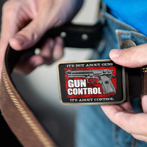 Image of Gun Control Belt Buckle