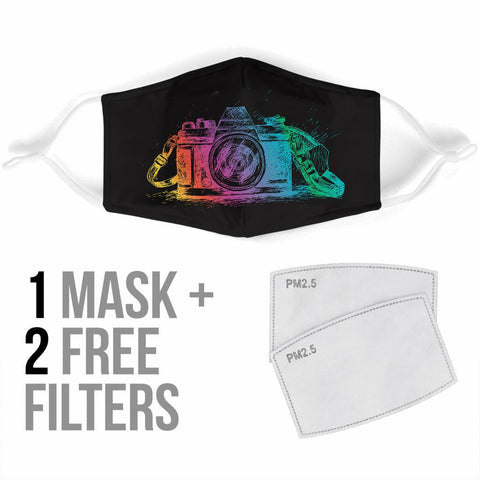 Image of Colorful Camera Fask Mask Face Mask