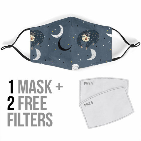 Image of Sleeping Space Sloth Face Mask Face Mask