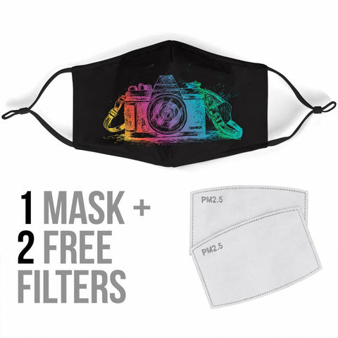 Image of Colorful Camera Fask Mask Face Mask