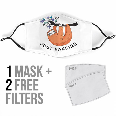 Image of Sloth Just Hanging Facemask Face Mask