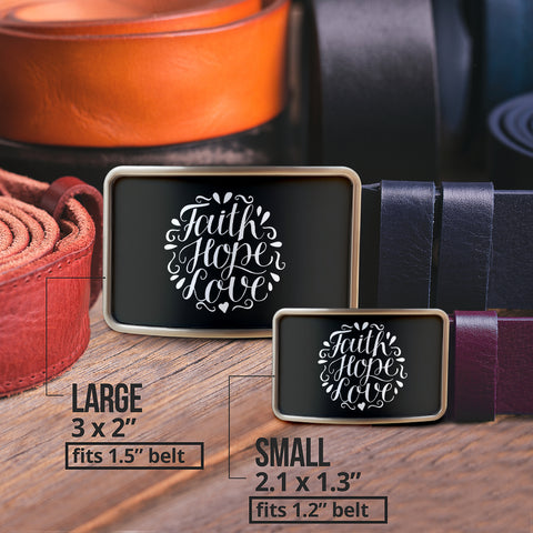 Image of Faith Hope Love Belt Buckle
