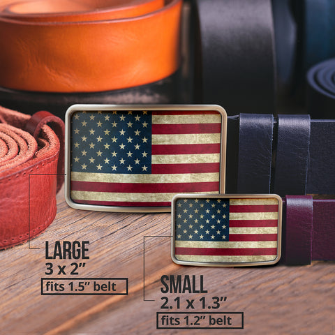 Image of American Flag Belt Buckle