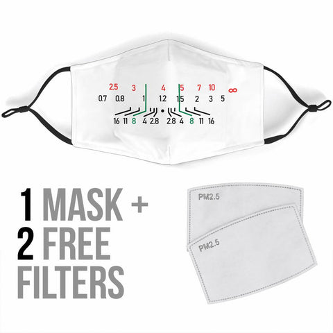 Image of Focal Length Face Mask White Face Mask