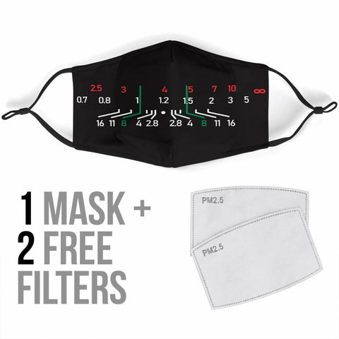 Image of Focal Length Face Mask Black