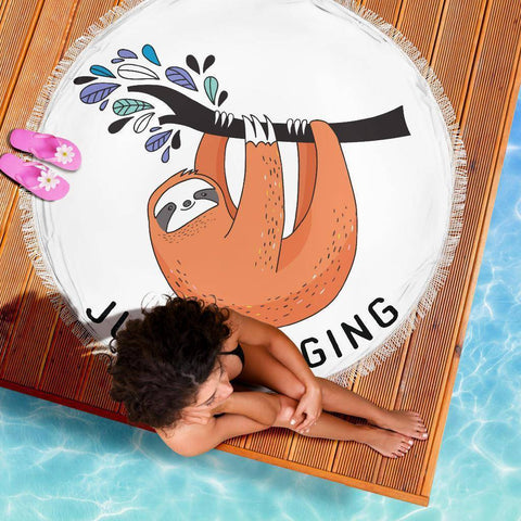 Image of Fun 'Just Hanging' Beach Blanket Beach Blanket