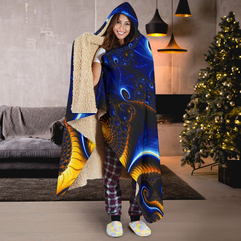 Image of Fractal Hooded Blanket V.2