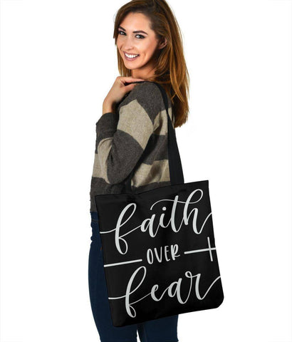 Image of Faith Over Fear, Canvas Tote