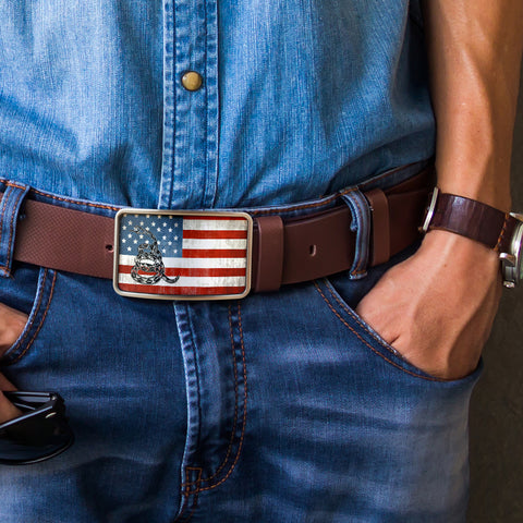 Image of American Flag 2A Belt Buckle