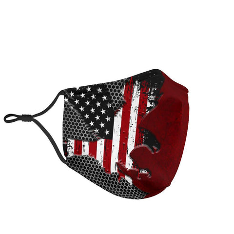 Image of Anerica Eagle with Flag Mask Face Mask