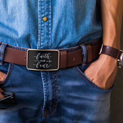 Image of Faith Over Fear Belt Buckle