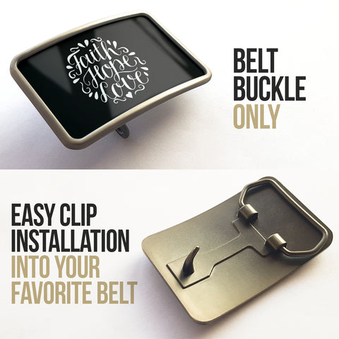 Image of Faith Hope Love Belt Buckle