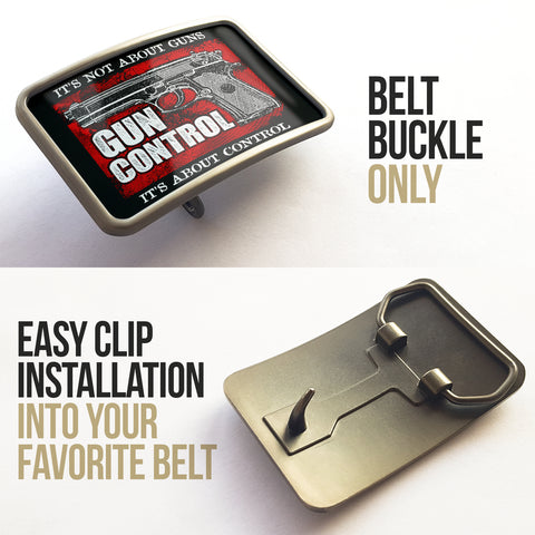 Image of Gun Control Belt Buckle