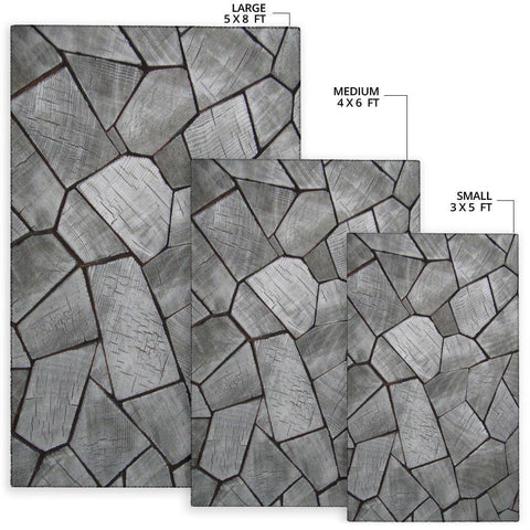 Image of Stacked Wood Area Rug Rugs